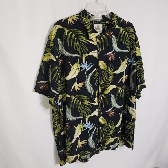Paradise Collection Men's Shirt Size XL 100% Fine Washable Silk Hawaiian Button - Picture 4 of 11